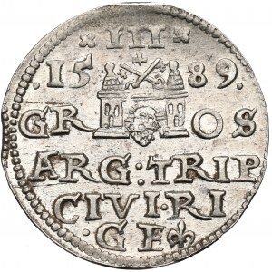 Sigismund III, 3 groschen 1589, Riga