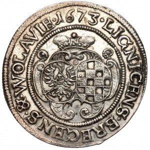 Schlesien, Herzogtum Legnicko-Brzesko-Volov, Ludwika (Regentin), 6 krajcars 1673, Brzeg