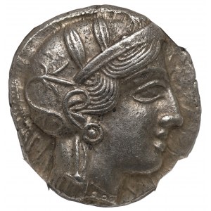 Griechenland, Attika, Athen, Tetradrachma um 440-404 v. Chr. - Eule NGC Ch AU