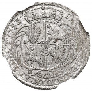 August III Saxon, 8 Pennies 1753, Leipzig - NGC MS63