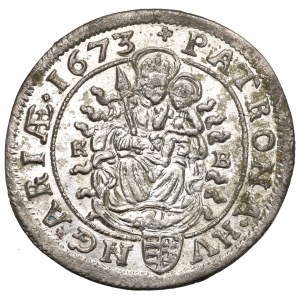 Węgry, Leopold I, 6 krajcarów 1673 KB
