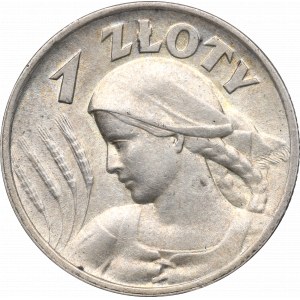 II RP, 1 Zloty 1925 (mit Punkt), London Frau und Ohren