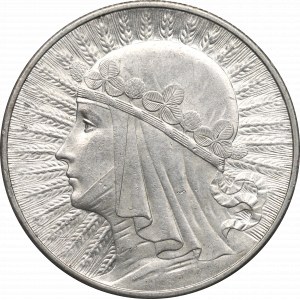 II RP, 10 Zloty 1932 BZM Kopf einer Frau