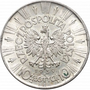 II Republic of Poland, 10 zloty 1939 Pilsudski