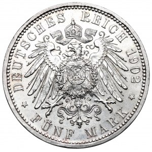 Deutschland, Baden, 5 Mark 1902