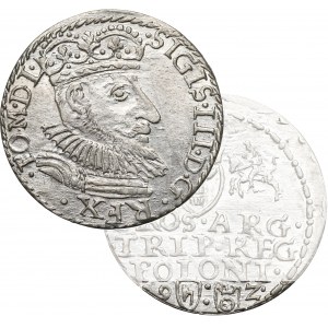 Zygmunt III Waza, Trojak 1592, Olkusz - RZADKOŚĆ / ZJAWISKOWY
