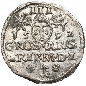 Sigismund III. Vasa, Trojak 1592, Vilnius - gemünzt