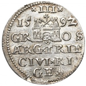 Sigismund III. Vasa, Trojak 1592, Riga - gemünzt