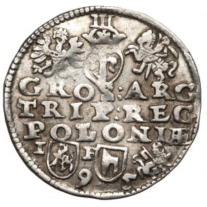 Sigismund III. Vasa, Trojak 1595, Lublin - Axt-Wappen - SCHÖN / RAR