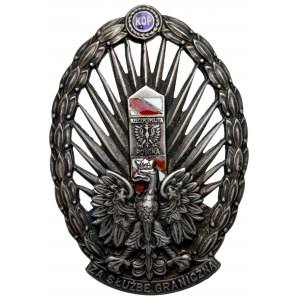 II RP, Odznaka Korpus Ochrony Pogranicza Za Wierną Służbę - Reising srebro Piękna