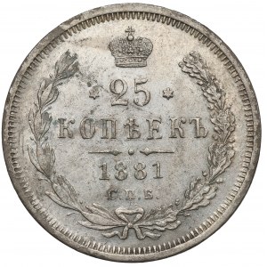 Russland, Alexander II., 25 Kopeken 1881 НФ