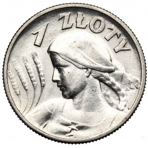 II RP, 1 Zloty 1925 (mit Punkt), London Frau und Ohren