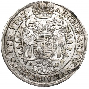 Hungary, Leopold, 1/2 Thaler 1703 Kremnitz