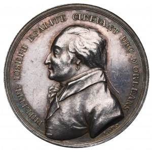 Francja, Ludwik XVI, Medal na pamiątkę zgładzenia Ludwika Filipa II 1793