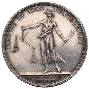 Frankreich, Medaille zum Gedenken an den Tod von Marie Antoinette 1793
