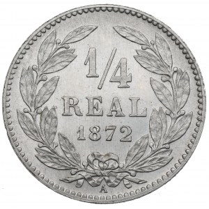 Honduras, 1/4 real 1872 - trial strike