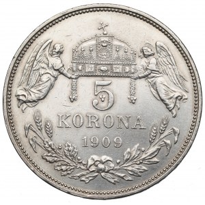 Ungarn, Franz Joseph, 5 Kronen 1909