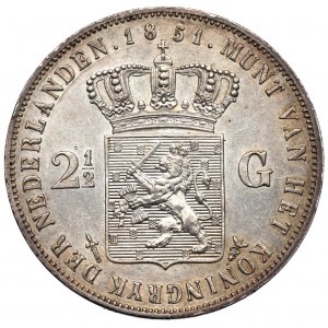 Netherlands, 2-1/2 gulden 1851