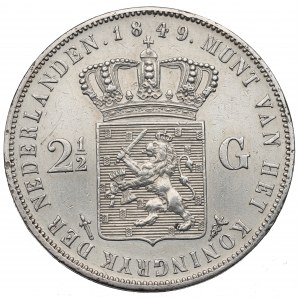 Netherlands, 2-1/2 gulden 1849