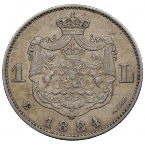 Rumunia, Karol I, 1 leu 1884