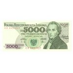 PRL, Zestaw banknotów 1000-5000 złotych