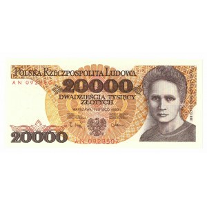 PRL, 20000 złotych 1989 AN