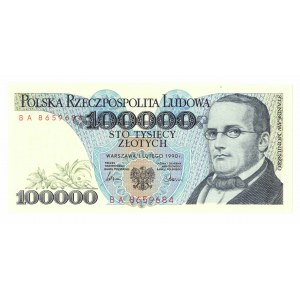 Peoples Republic of Poland, 100000 zloty 1990 BA