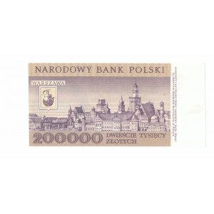 PRL, 200,000 zl 1989 E - RARE