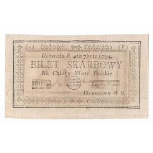 Insurekcja kościuszkowska, 4 złote 1794 - (1) (Y)