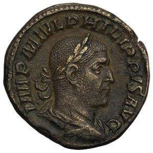 Cesarstwo Rzymskie, Filip I Arab, Sesterc - SAECVLARES AVGG