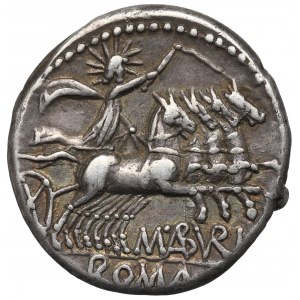 Republika Rzymska, Marcus Aburius (130 r p.n.e), Denar