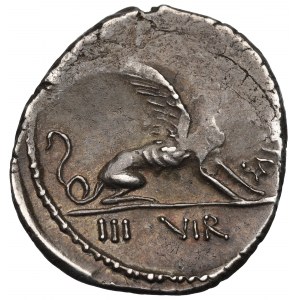 Republika Rzymska, Tytus Karisius (46 r p.n.e), Denar