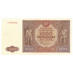 People's Republic of Poland, 1000 gold 1946 G