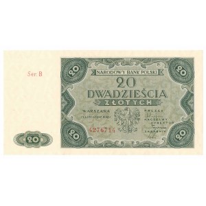 People's Republic of Poland, 20 zloty 1947 B