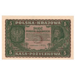 II RP, 5 polnische Marken 1919 II SERJA DS