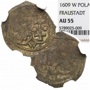 Sigismund III. Wasa, Denar 1609, Wschowa - NGC AU55