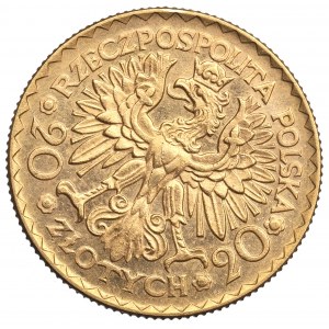 II RP, 20 Zloty 1925, Chrobry - Drehung