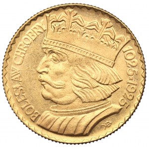 II RP, 20 Zloty 1925, Chrobry - Drehung