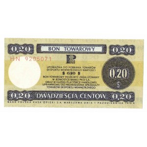 Pewex, Bon Towarowy, 20 centów 1979 - HN