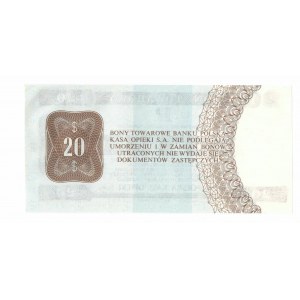 Pewex, Bon Towarowy, 20 dolarów 1979 - HH