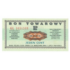 Pewex, Merchandise Voucher, 1 cent 1969 - GL