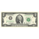 USA, Zestaw banknotów o nominale od 1 do 2 dolarów