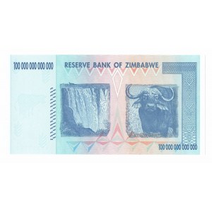 Simbabwe, 100 Billionen Dollar 2008 AA