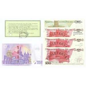 Set of commemorative banknotes