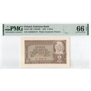 GG, 2 złote 1941 AD - PMG 66EPQ