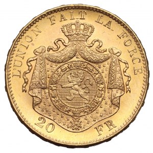 Belgium, 20 francs 1874