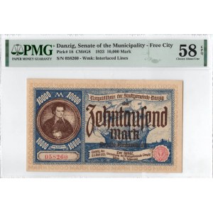 WMG, 10.000 Marek 1923 - PMG 58EPQ