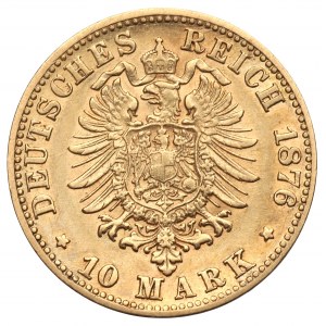 Deutschland, Baden, 10 Mark 1876, G, Karlsruhe