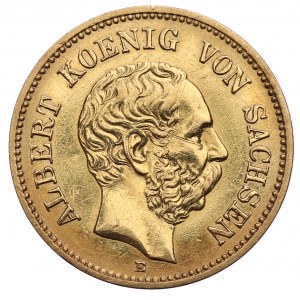 Germany, Saxony, 5 mark 1877 E