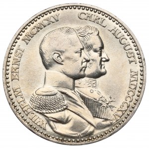 Niemcy, Saksonia-Weimar-Eisenach, 3 marki 1915 A - stulecie księstwa